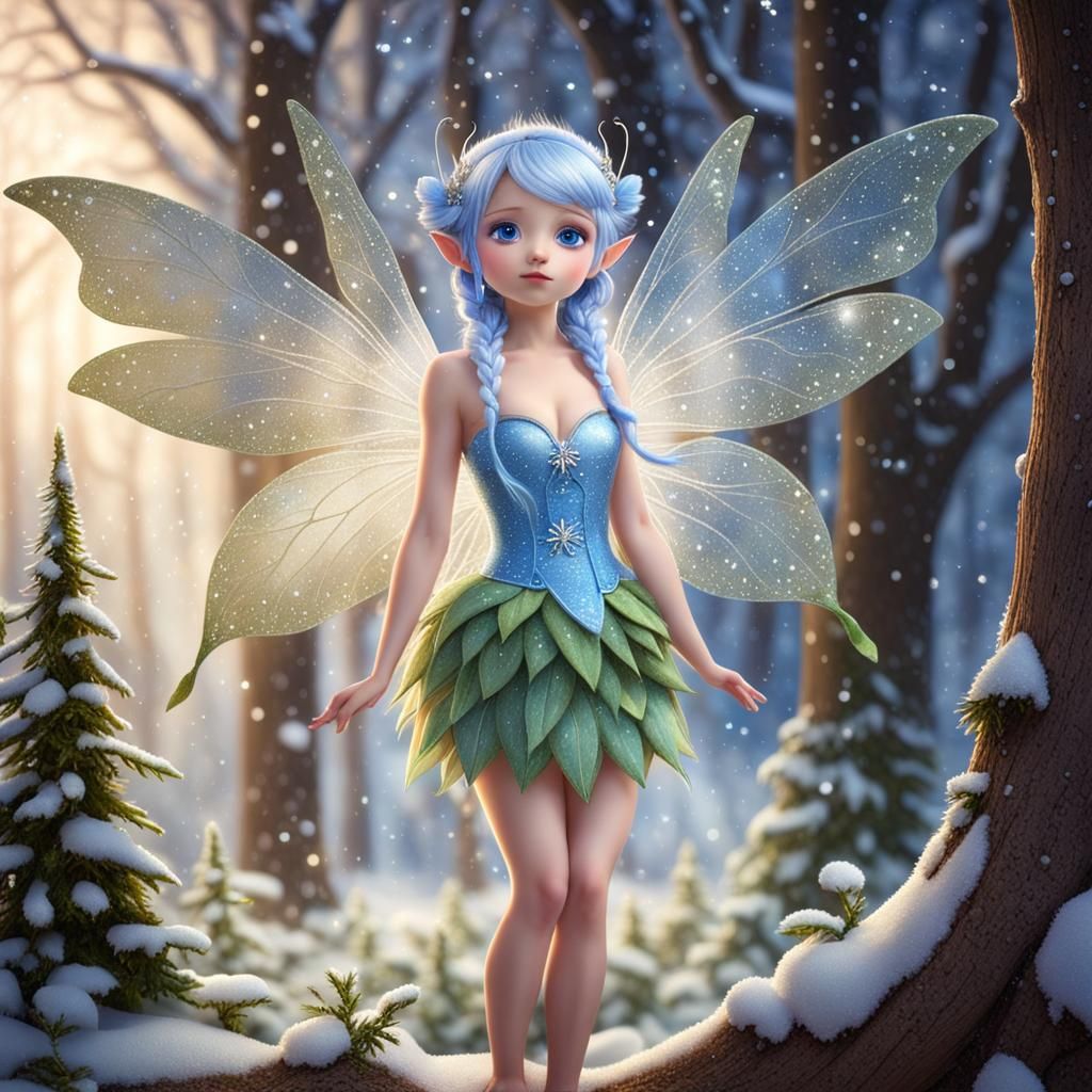 Upset Pixie in Winter Wonderland: Pixar Style