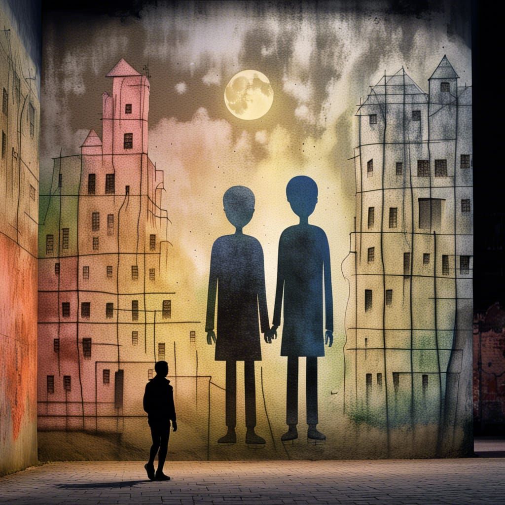 Teenage Shadow Graffiti Art in 3D