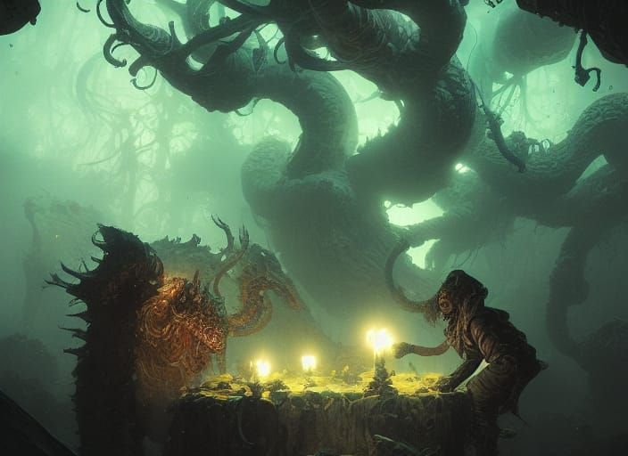 Grim Dark Acidic Slime with Aurora