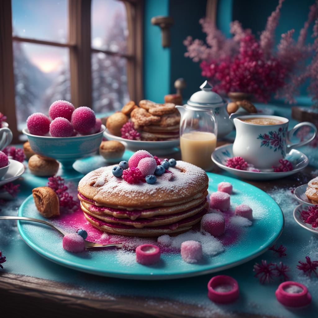 Winter Breakfast in a Fantastical Landscape