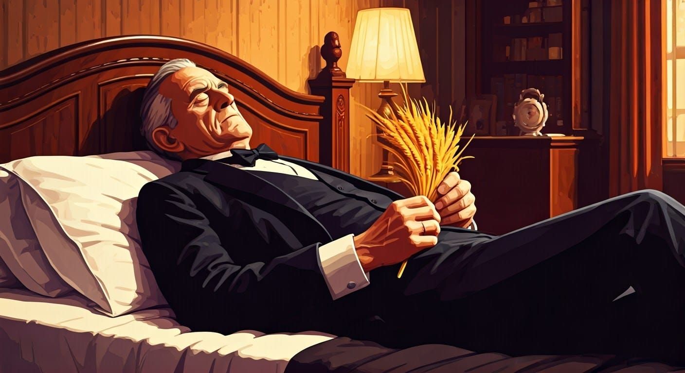 Elderly Man in Suit: A Pop Art Reverie