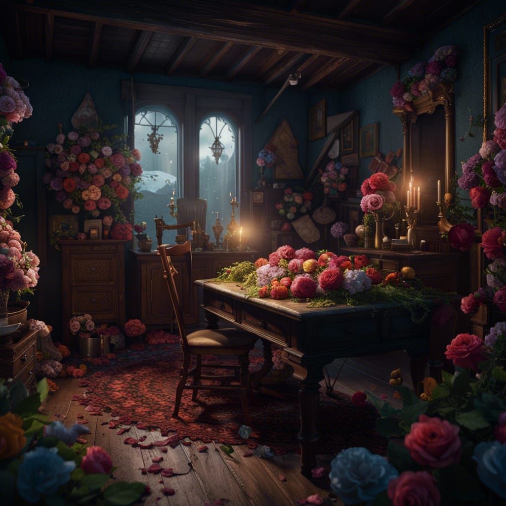 Flowers in the Attic: Detailed Matte Painting