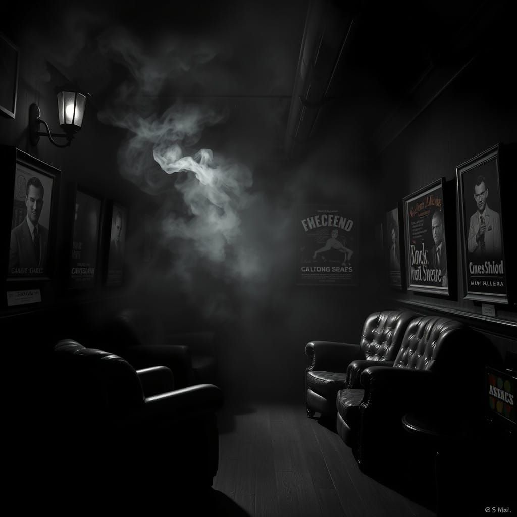 Moody Film Noir Gallery in High-Contrast Black and White
