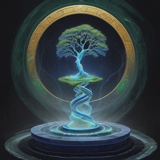 Luminous Water Sphere Vibrating with Sacred Sound