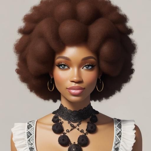 Adorable Afro Girl Portrait
