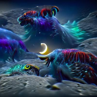 Fantastical Beasts Under Moonlight in 8K