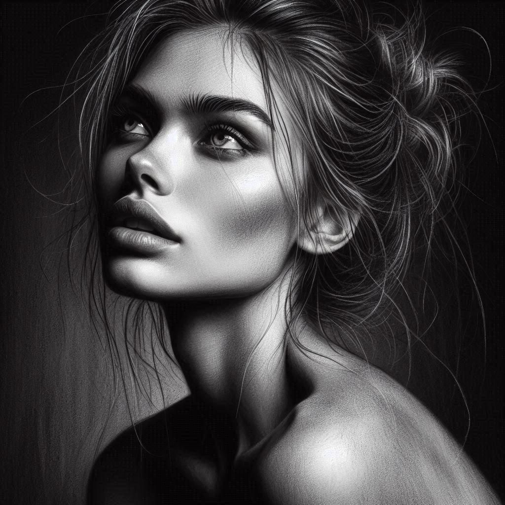 Classic Charcoal Drawing