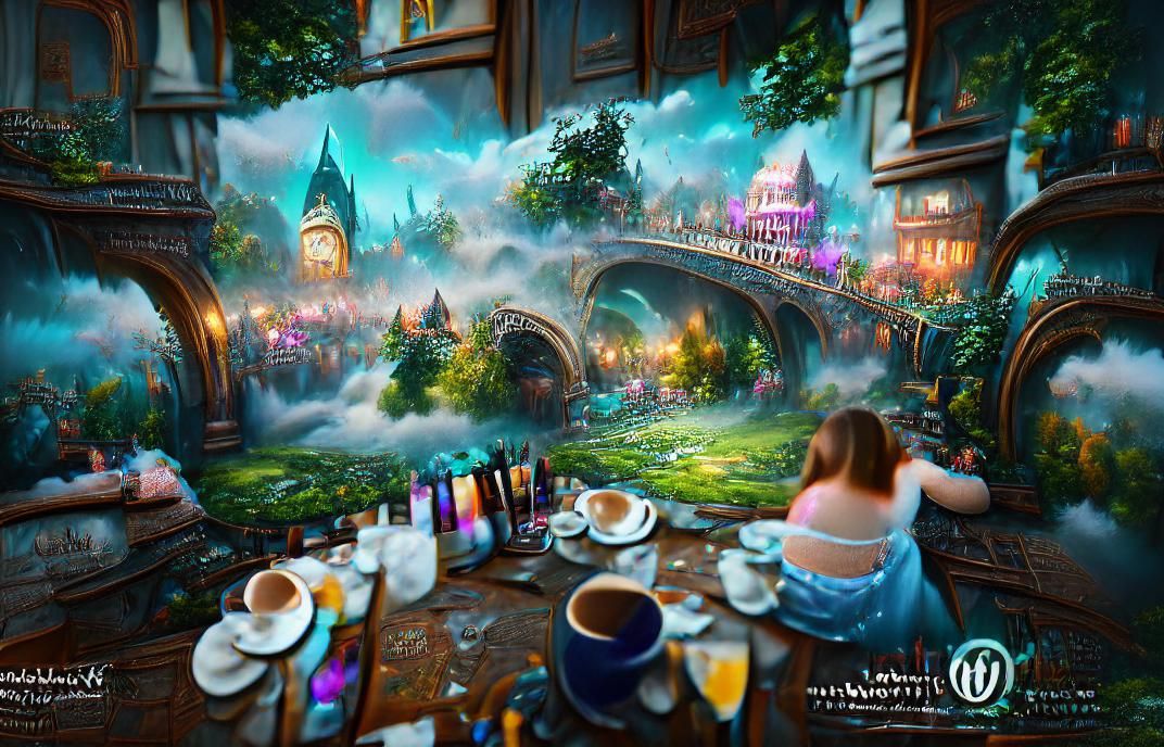 Fantastical Wonderland Matte Painting in Deep Color