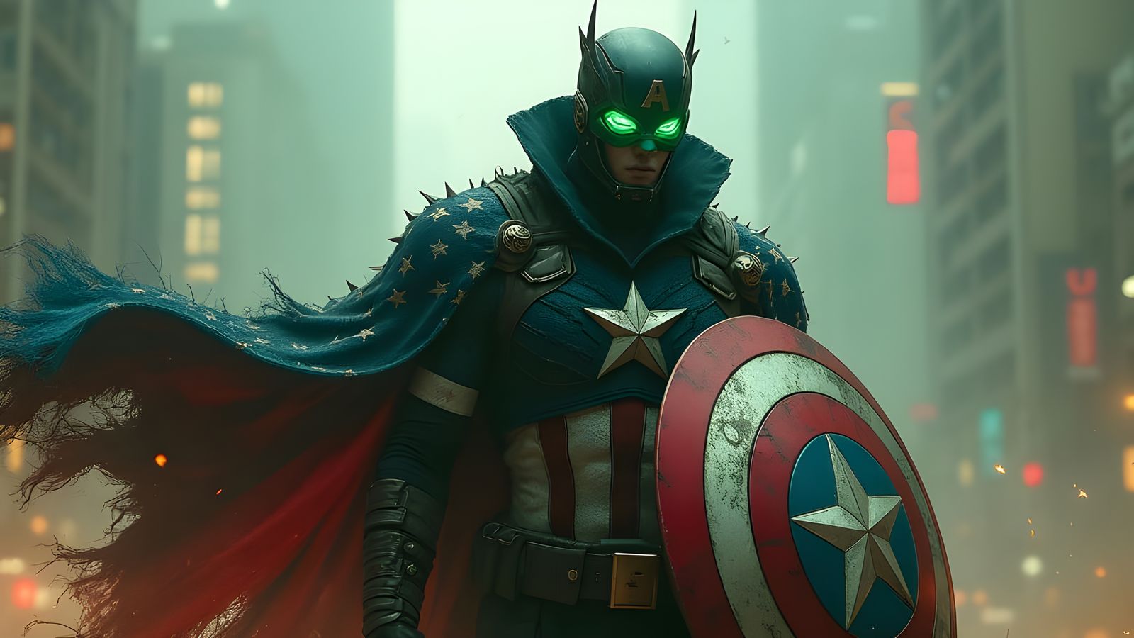 Cyberpunk Hellish Warrior of Justice