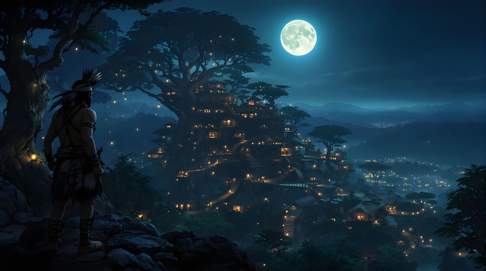 Village in the trees