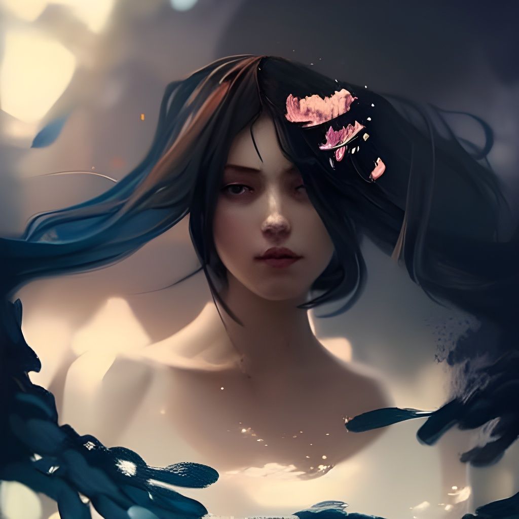 Love and Despair Portrait in Hyperdetailed Style