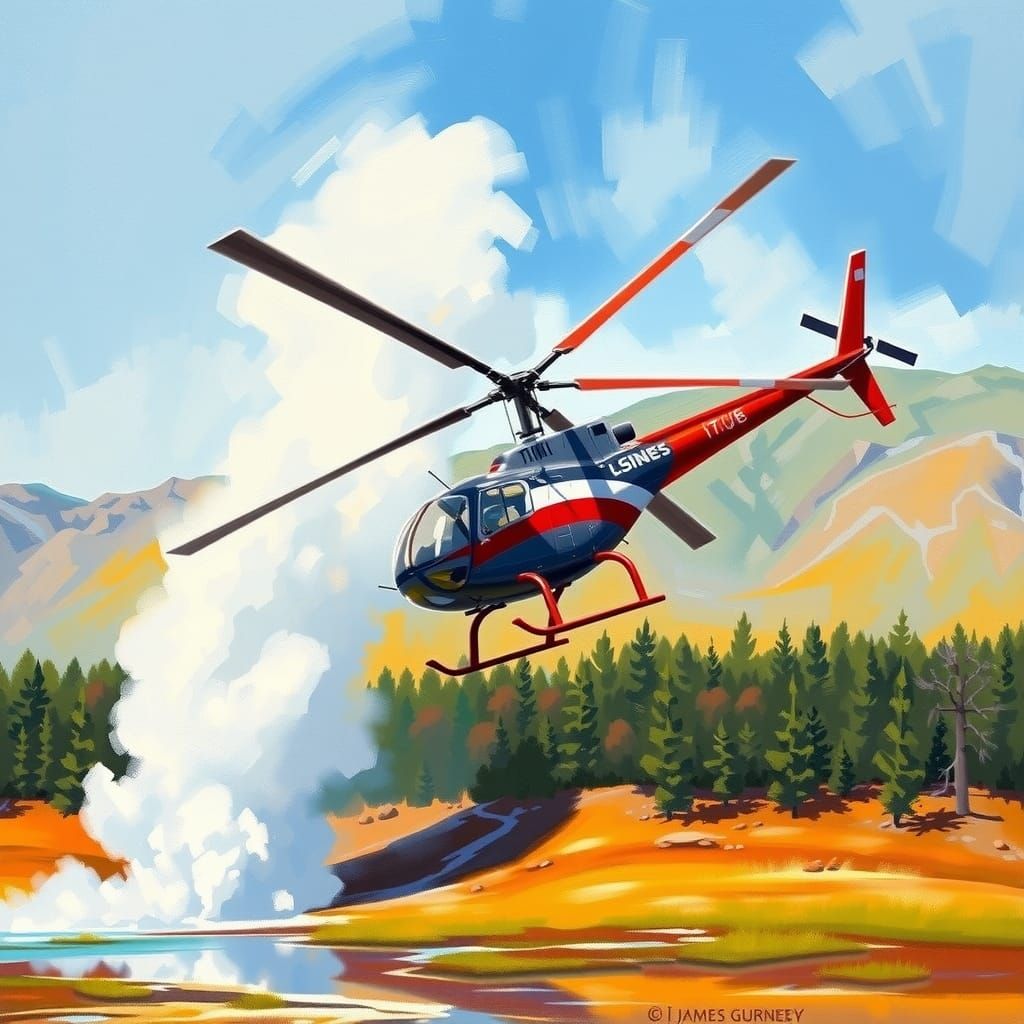 A geyser helicopter