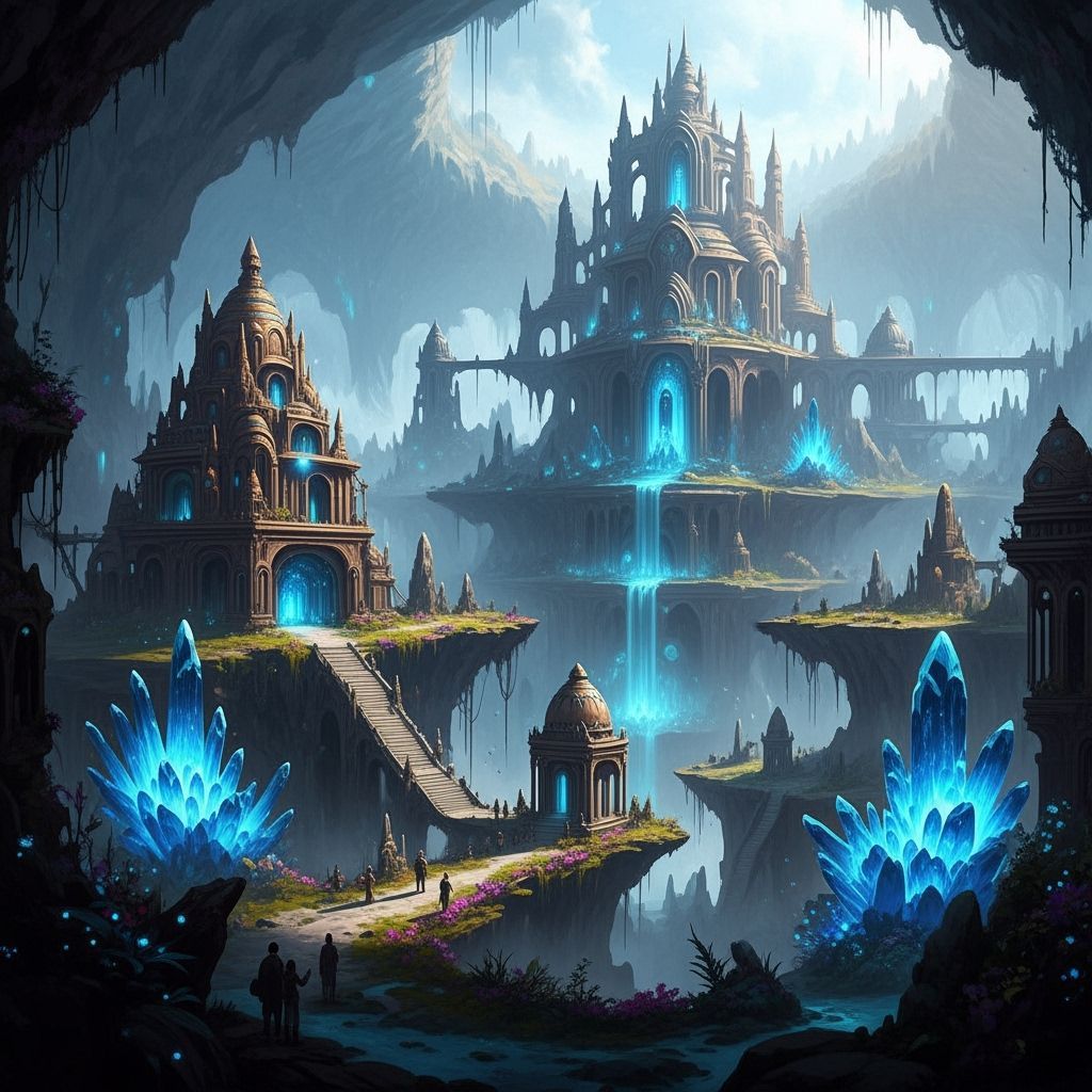 Karianian Empire Underearth Cities in Digital Matte Painting...