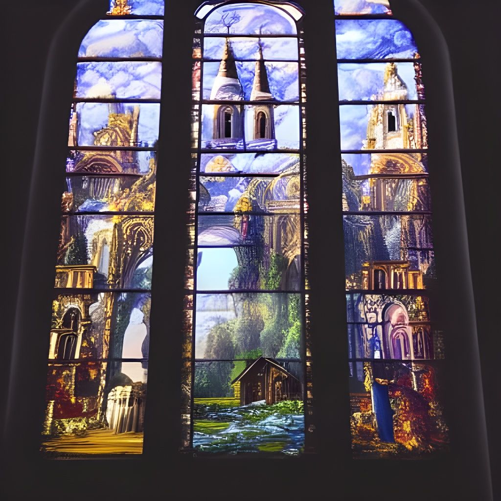 Stunning Stained Glass Window Digital Painting
