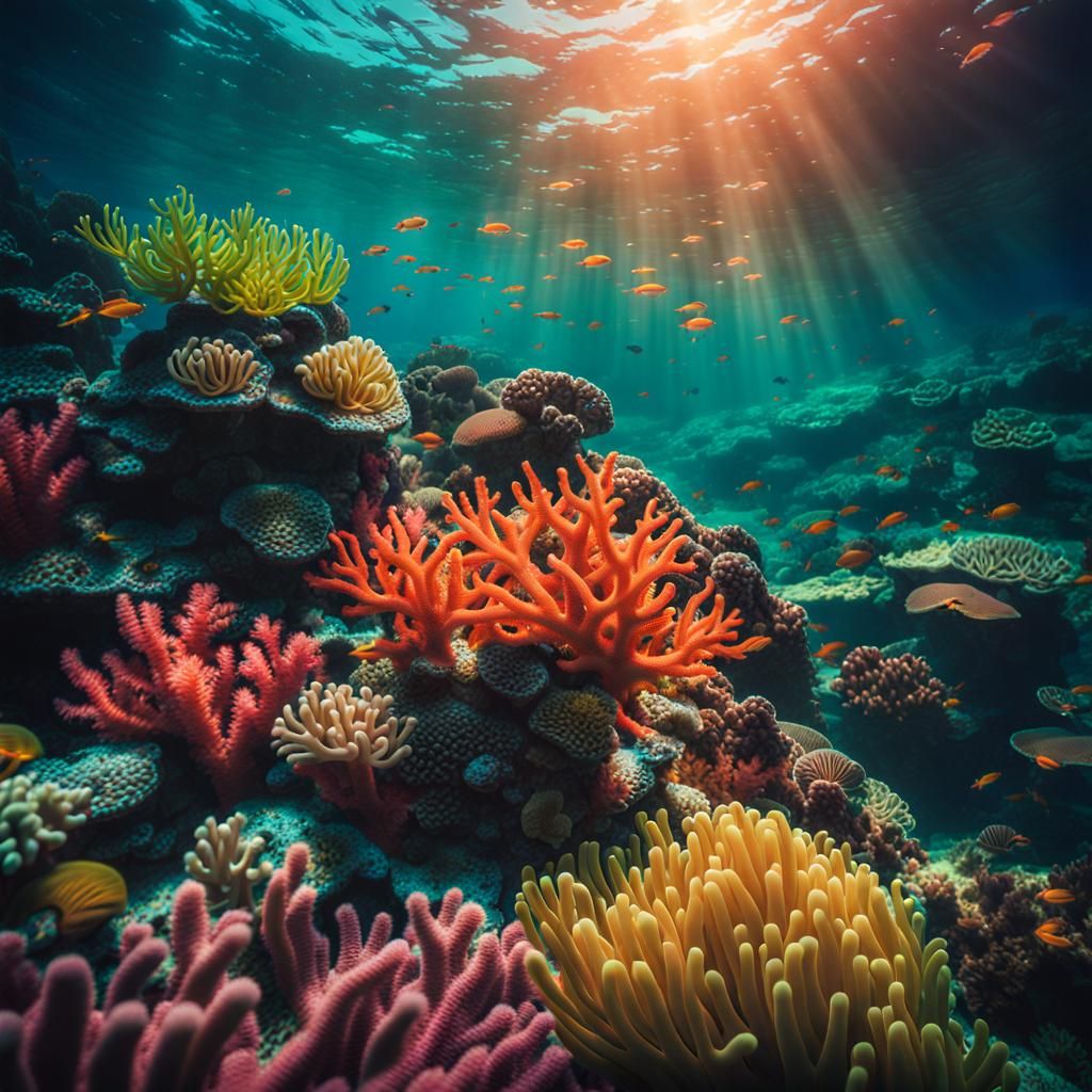 Vibrant Coral Reef Underwater Landscape