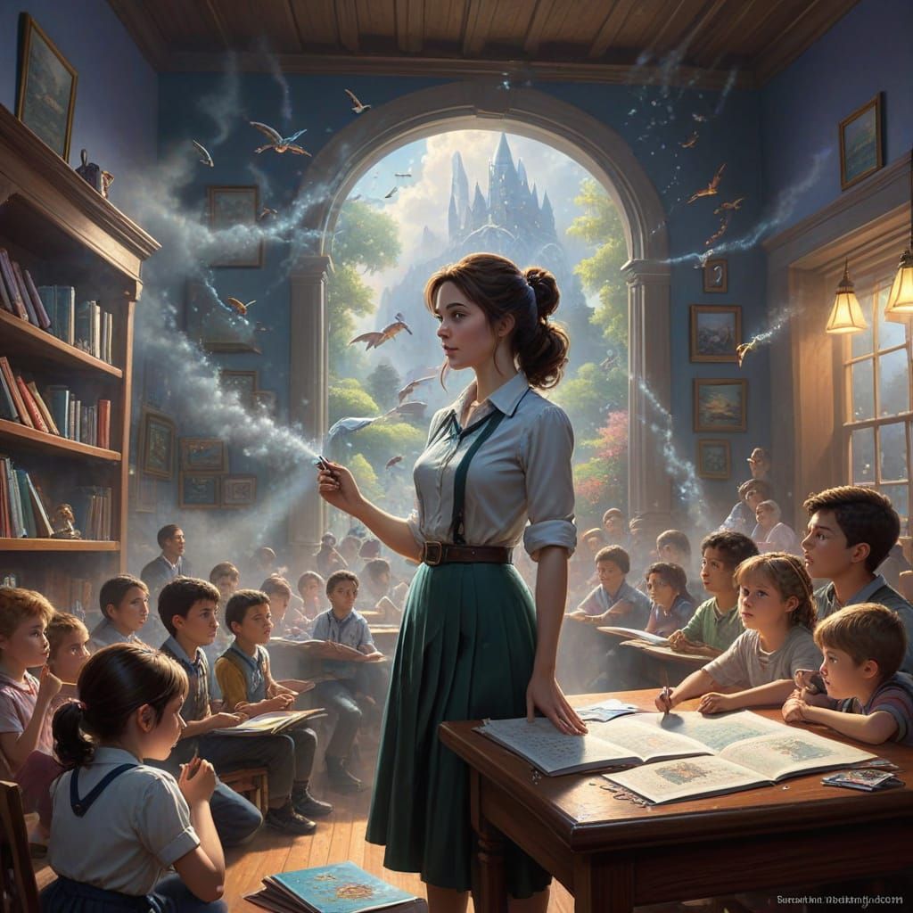 Video Game Cover: Overwhelmed Teacher in Classroom