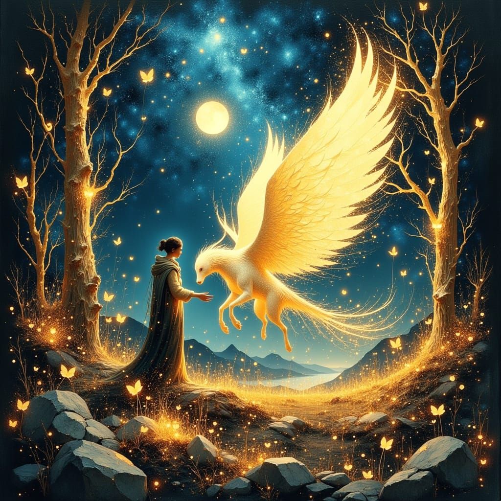 Epic Fantasy Adventure in Whimsical Fairy Light Illuminated ...