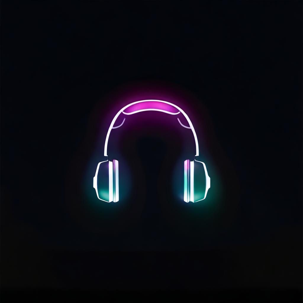Glitter Headphones in 3D Pixel Art Style