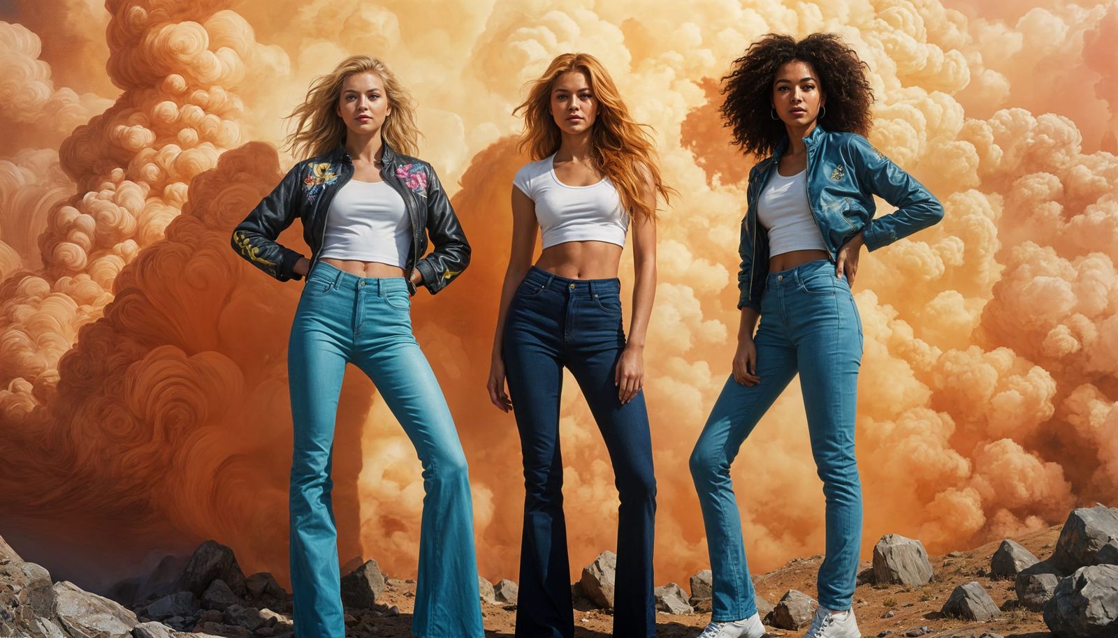 Ethereal Charlie's Angels: A Hyperdetailed Digital Artwork