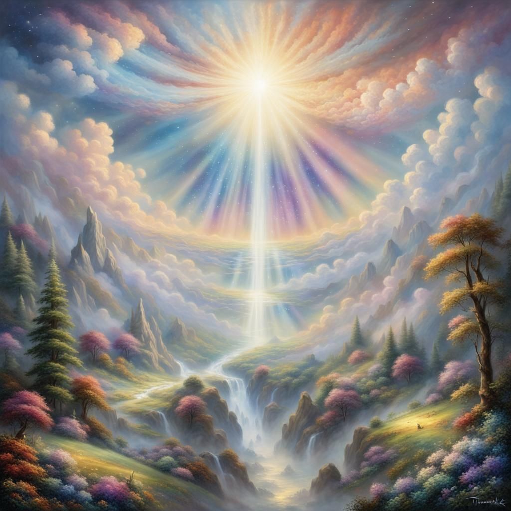 Crying Space Eye Amidst Galaxies in Ethereal Fantasy