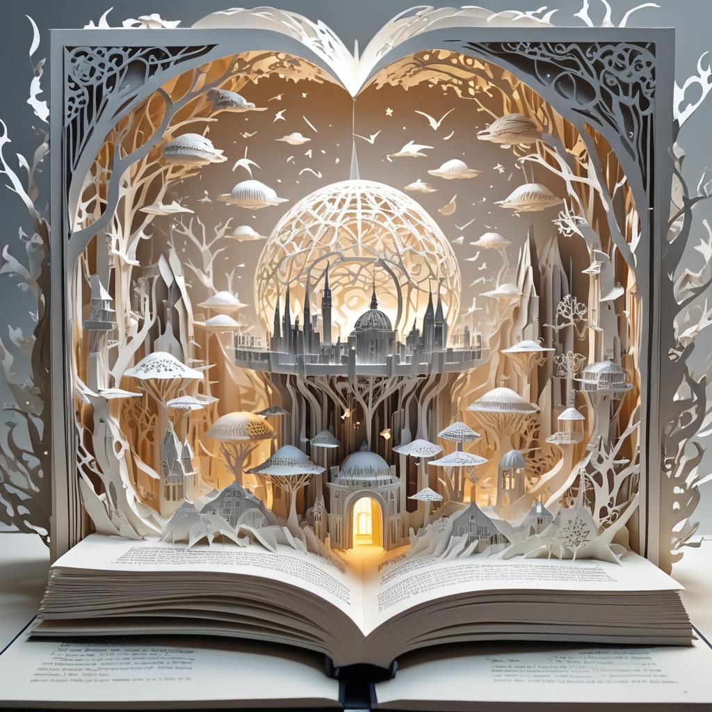 Miniature Sci-Fi World Emerges From Pop-Up Book