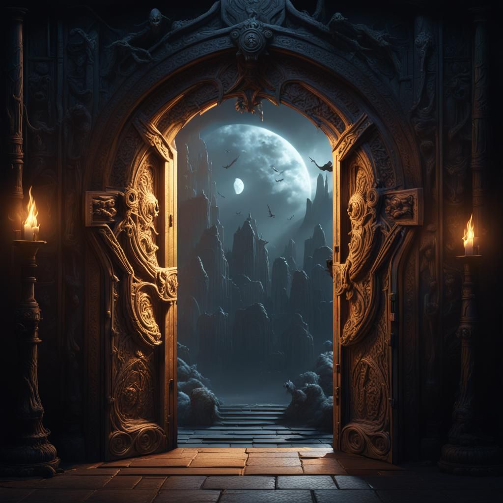 Portal Doorway with Approaching Creatures