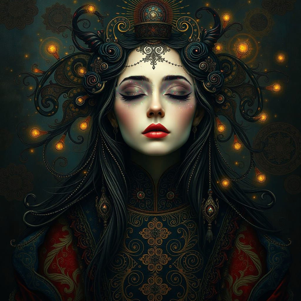 Mystical Woman in Ethereal Glow