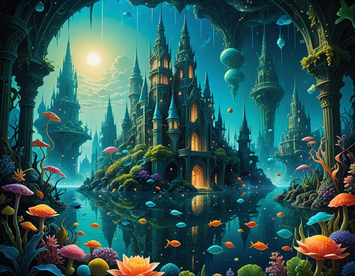 a surreal underwater world