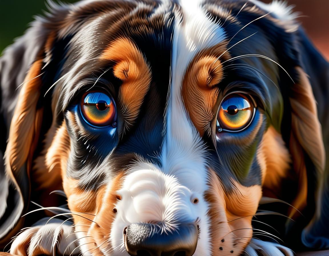 Basset Hound Puppy Eyes: Hyperrealistic Close-Up