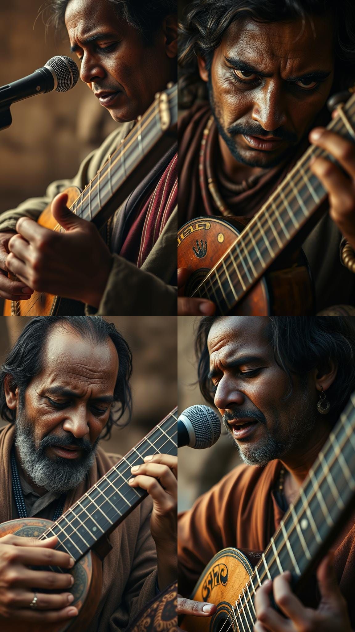 Passionate Baul Singer Close-Up with Ektara
