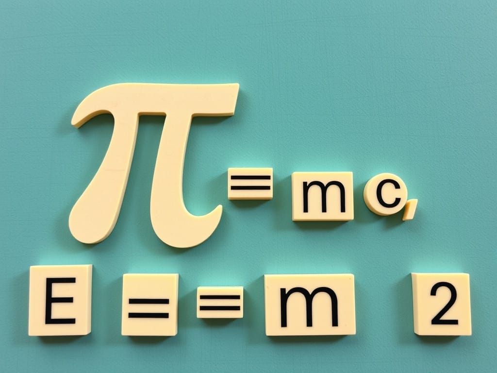 Einstein Solves E=mc2 with Pi and Infinity Scrabble Equation...