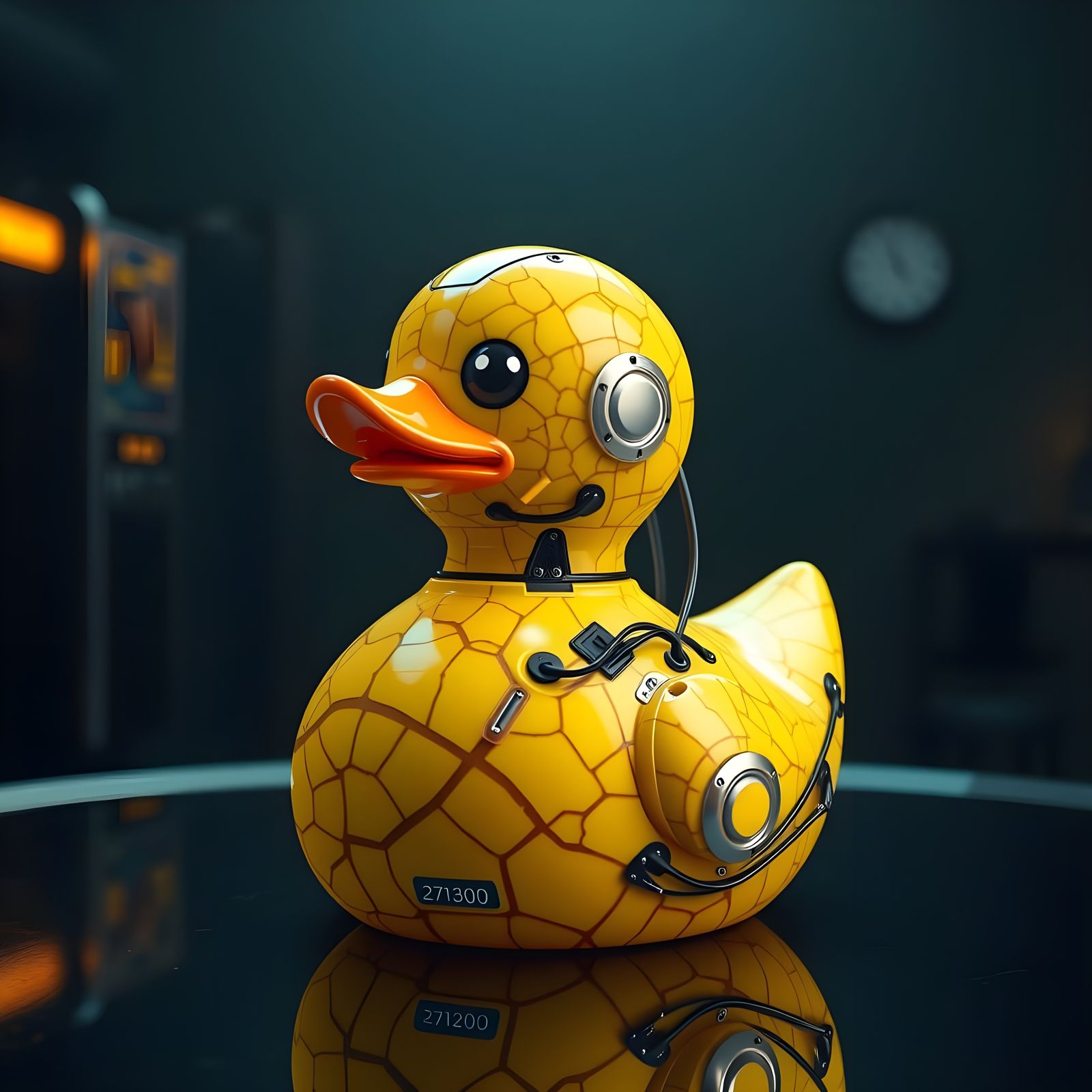 Luxurious Cyberpunk Rubber Duck Android