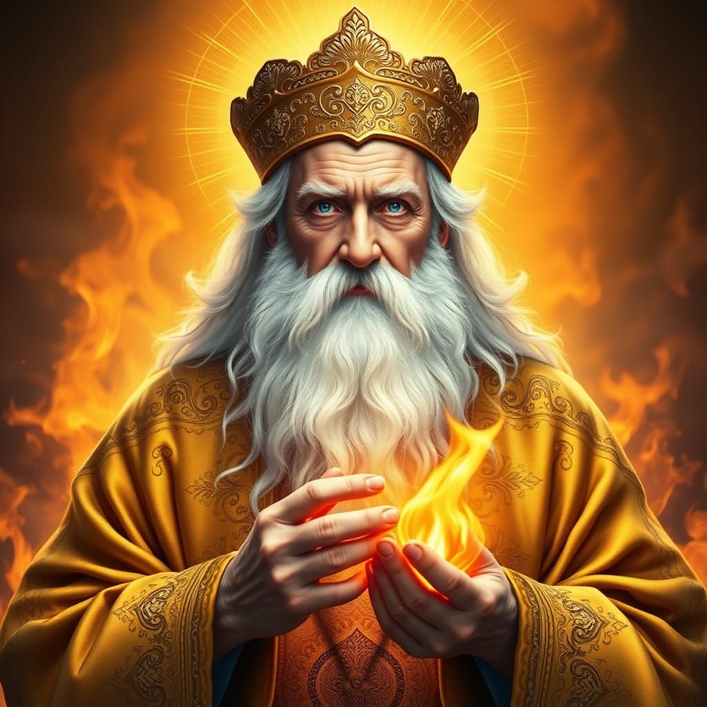 Majestic Sage in Golden Regalia