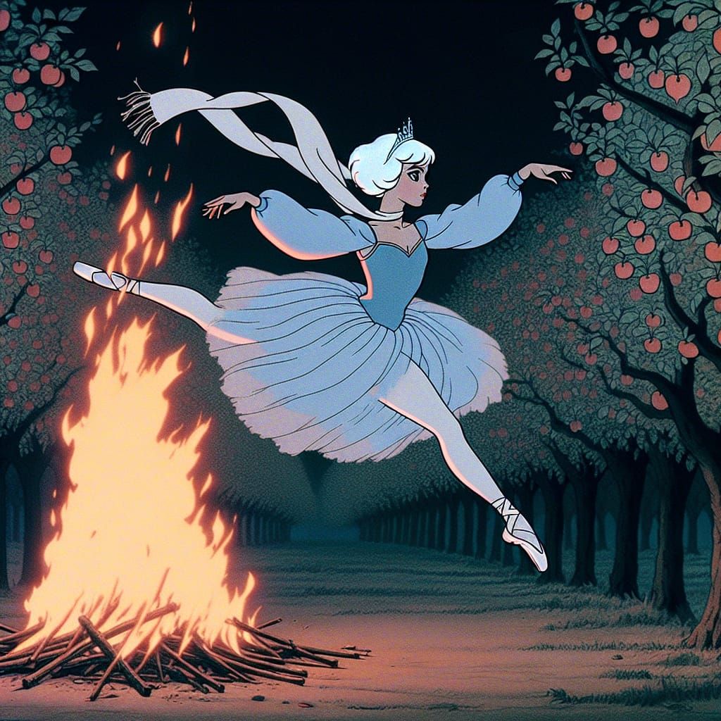 Albino Ballerina Leaps Over Solstice Bonfire in 1970s-Style ...