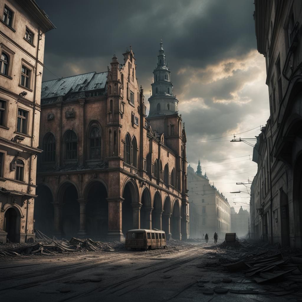Post-Apocalyptic Krakow: A Digital Matte Painting