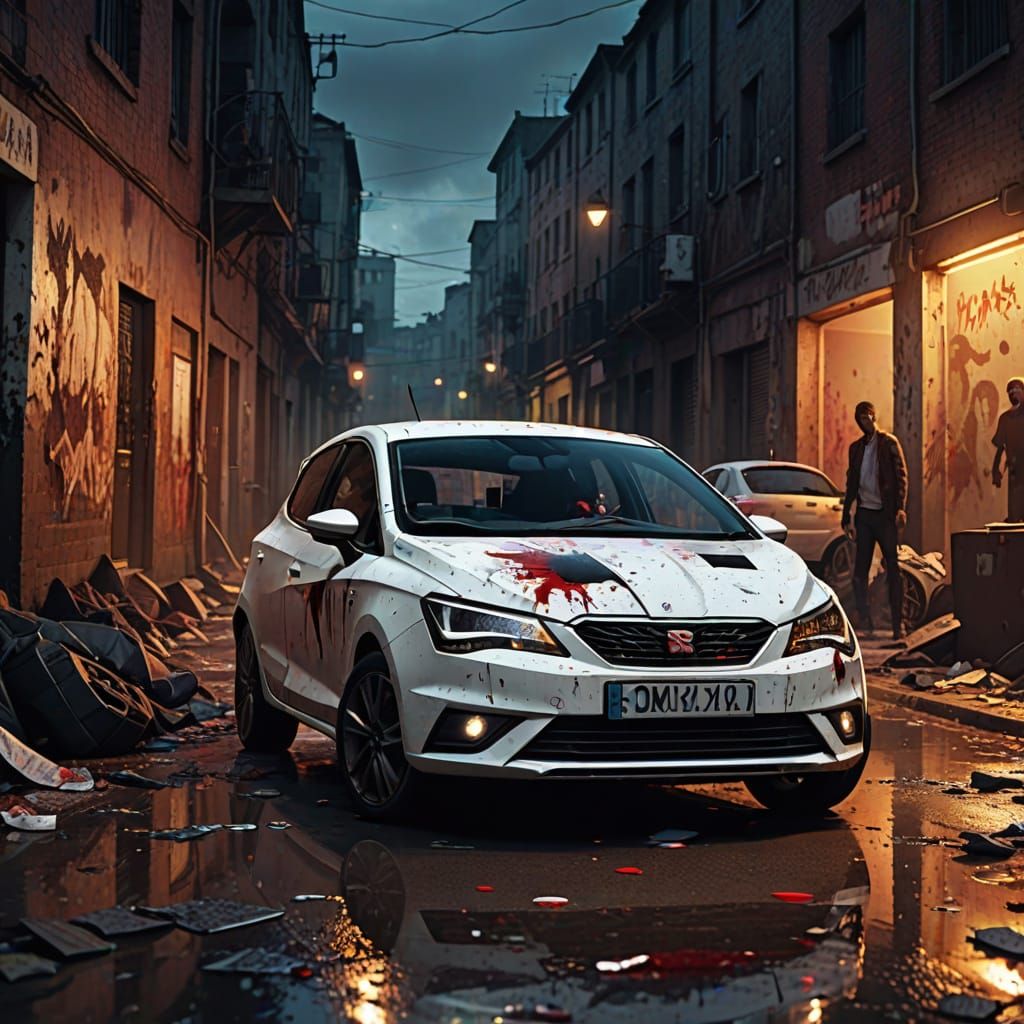 Seat Ibiza in Zombie Apocalypse: Digital Concept Art