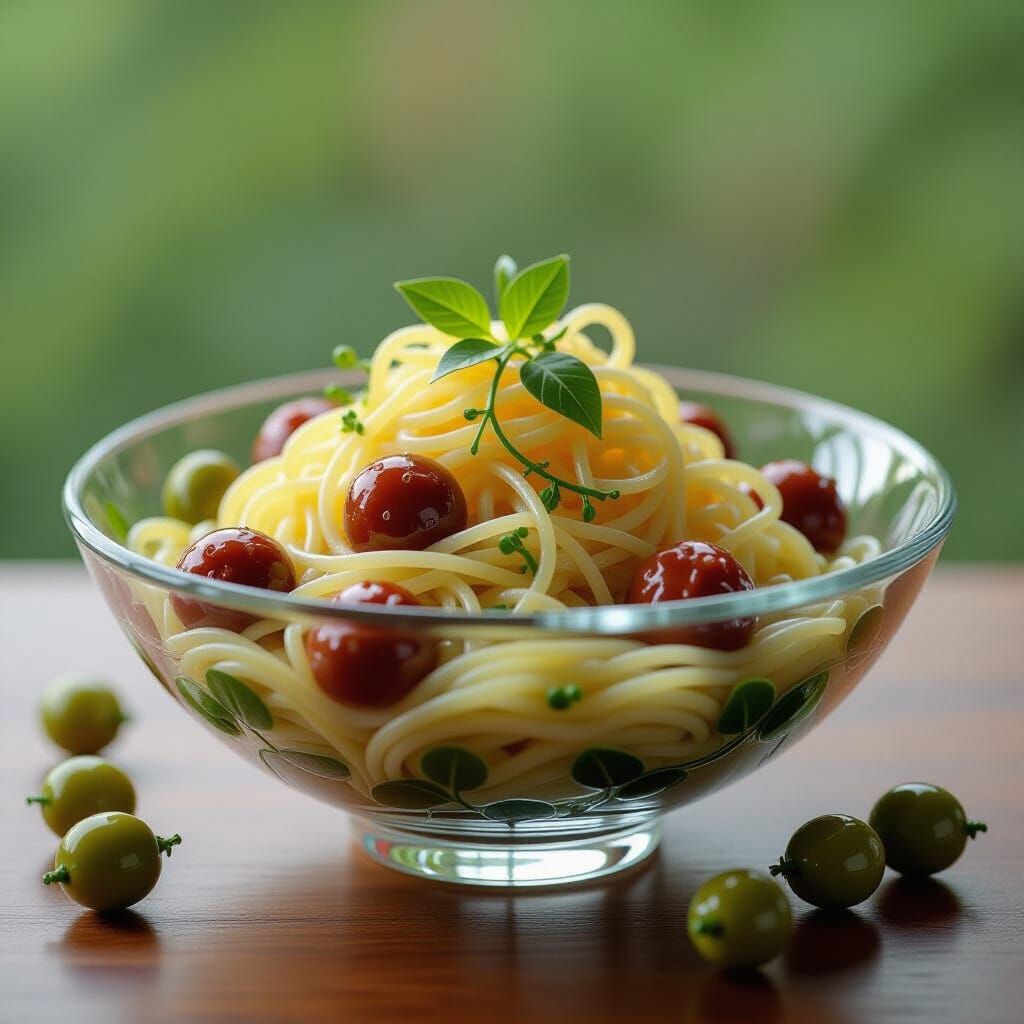 Glass Noodle Bowl Inspired by Chihuly, Miyazaki, and Mucha