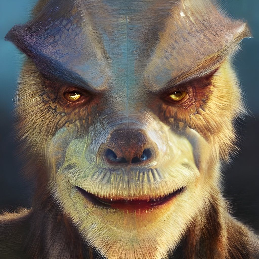 Crystal Creature in Oil Painting Style