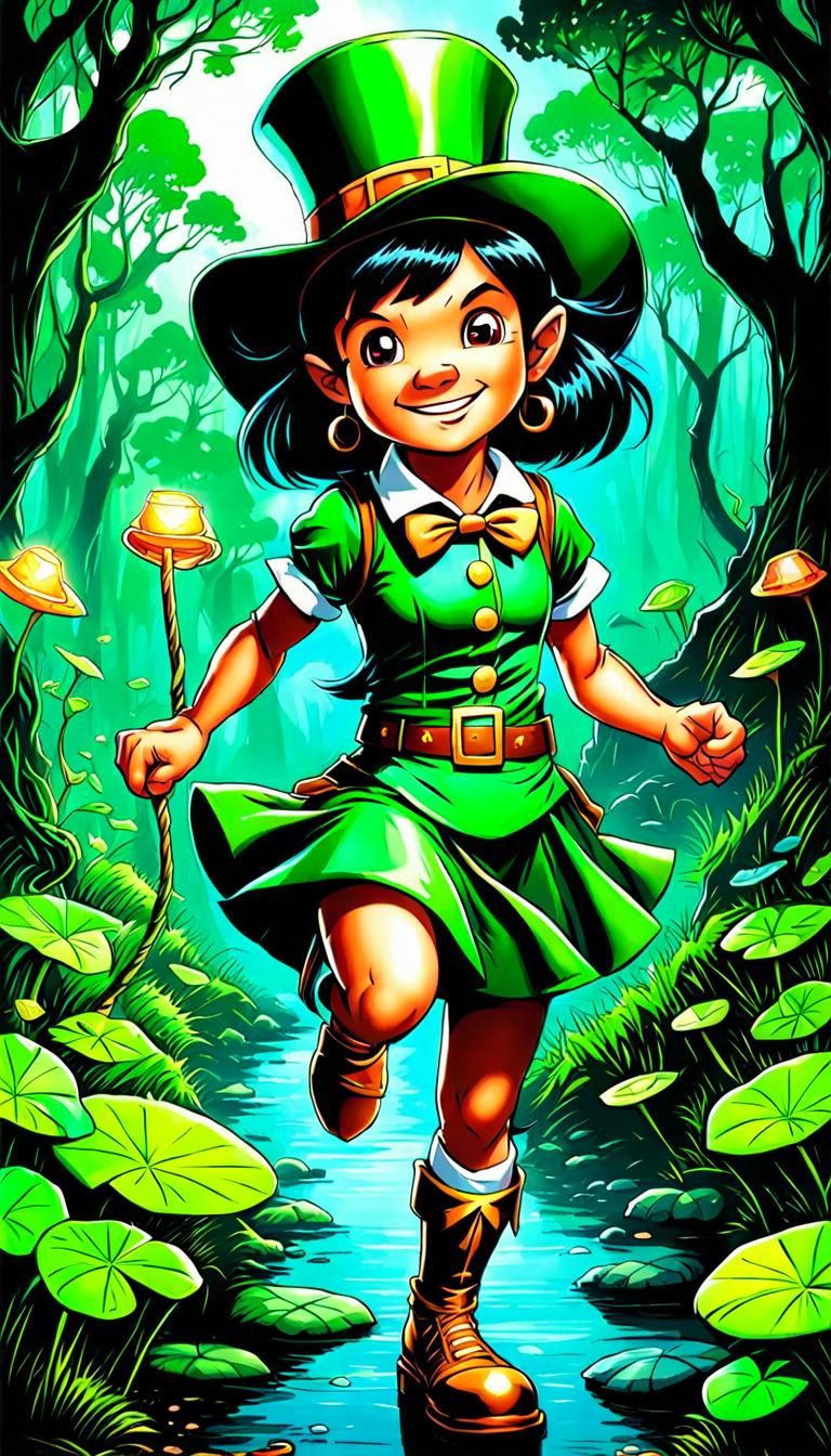 Dora the Explorer as Leprechaun, Comic Book Art