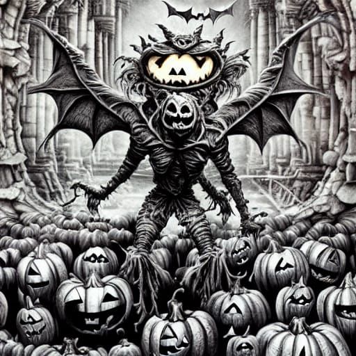 Halloween Surrealism: Gargoyles, Goblins, and Jack-o-Lantern...
