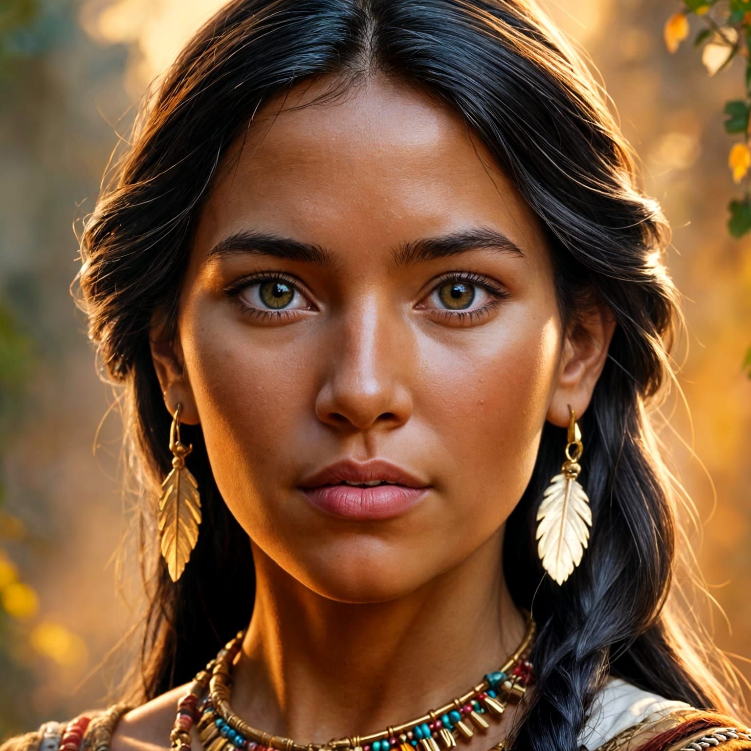 Beautiful Portrait of Pocahontas