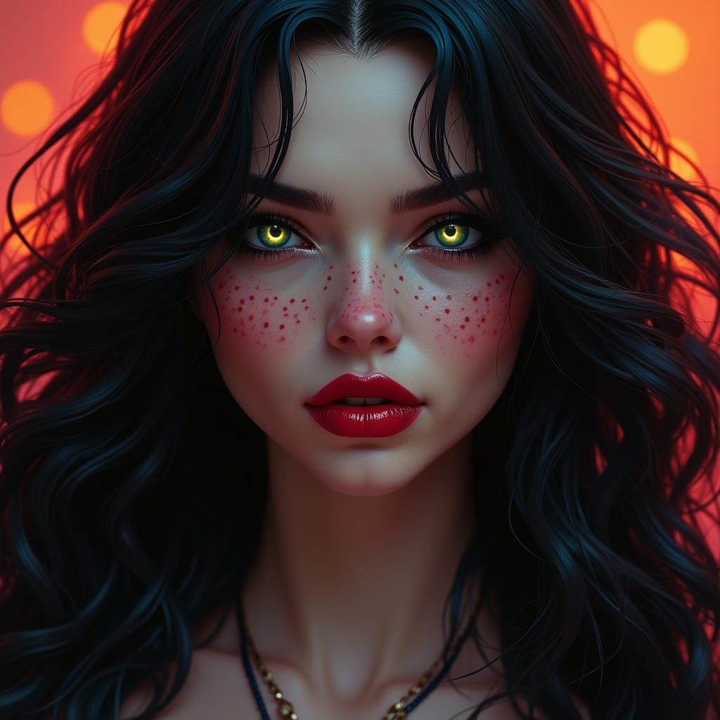 Enchanting Goddess Stares Straight at You