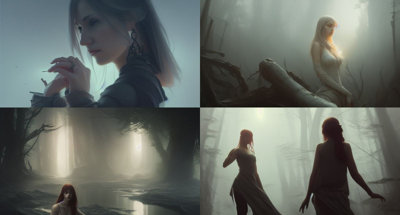 Misty River Ominous Concept Art Portrait