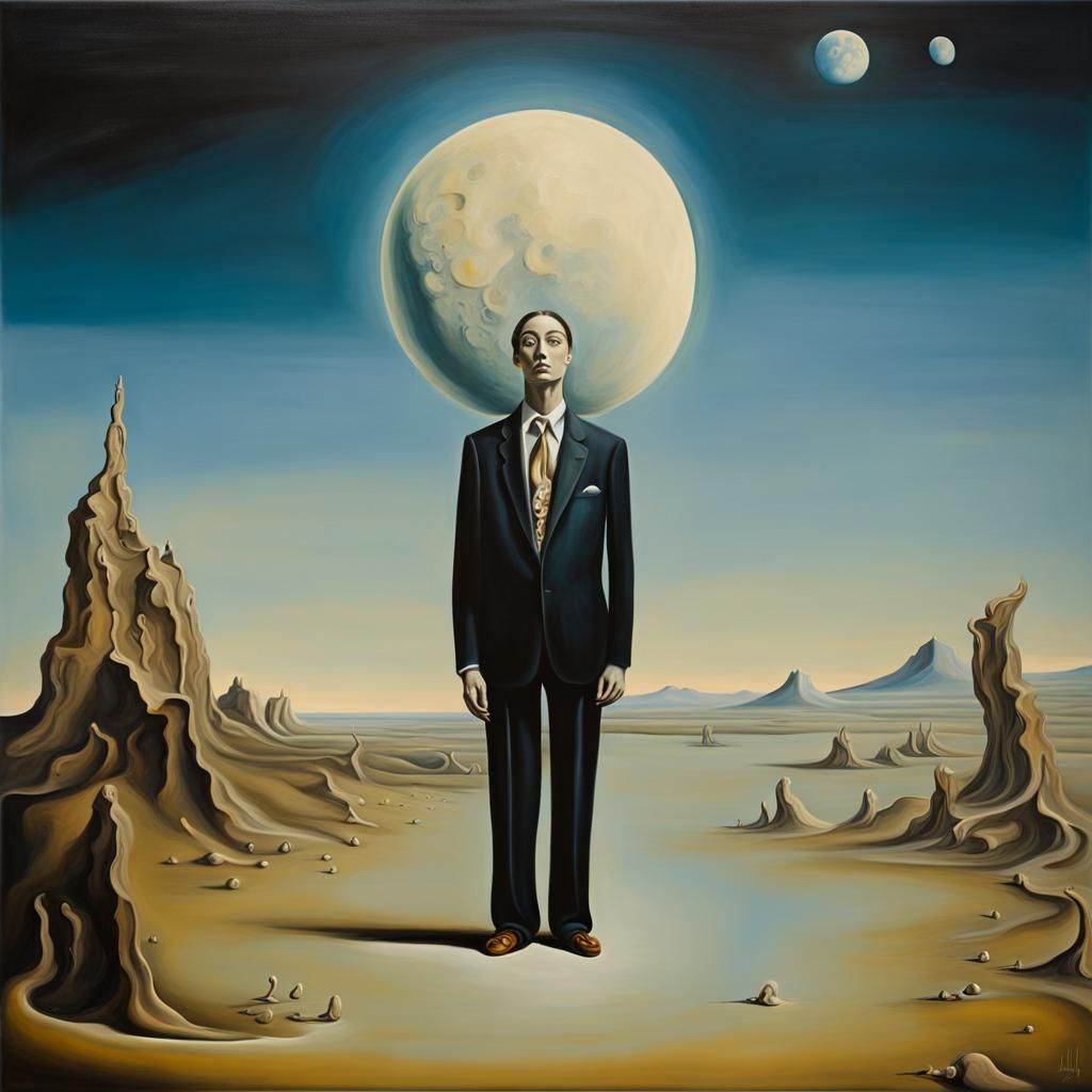 Surreal Moonchild in Dali Style