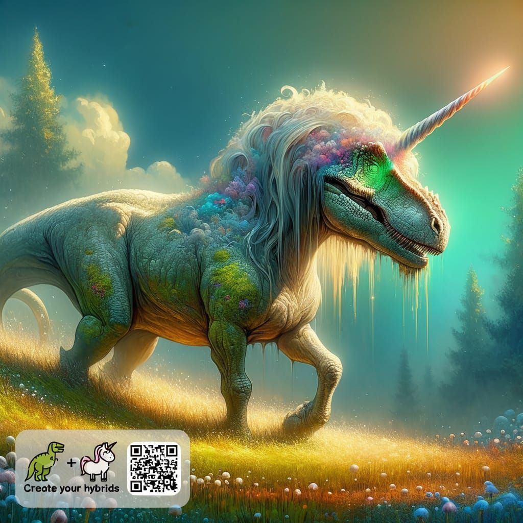 Tyrannosaurus Rex Unicorn Hybrid: Creature Fusion