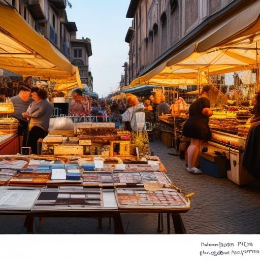 Vibrant Ancient Flea Market in Rome