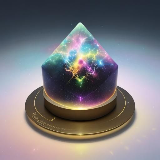 Holographic Astral Being in Cosmic Nebula Illustration