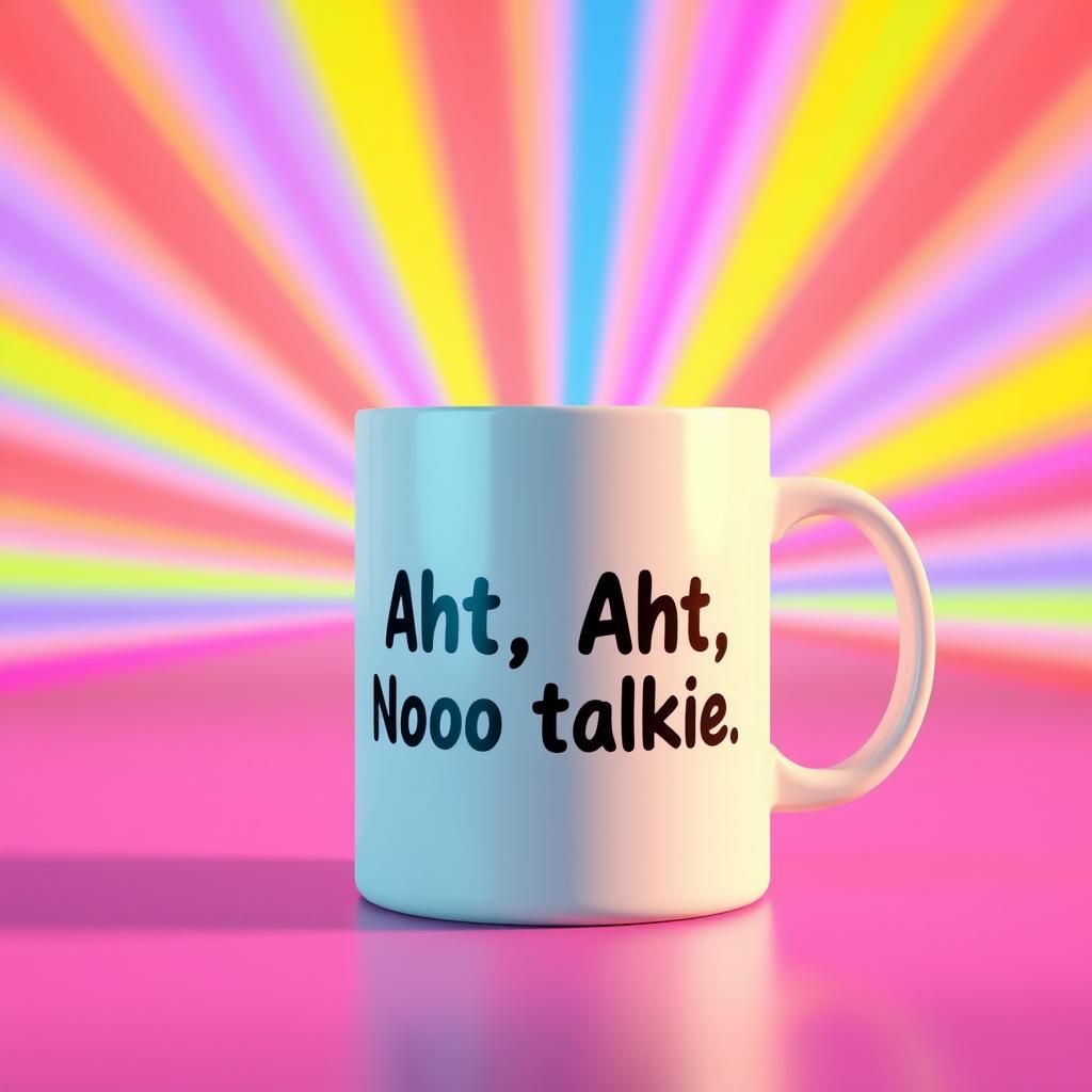 Funny Coffee Mug in Pixar Style 3D Art