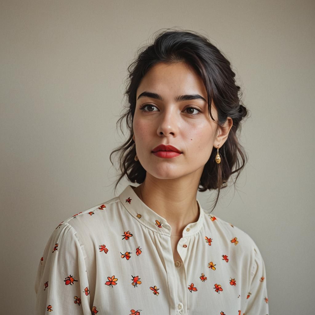 Attractive Woman in Detailed Matte Painting Style