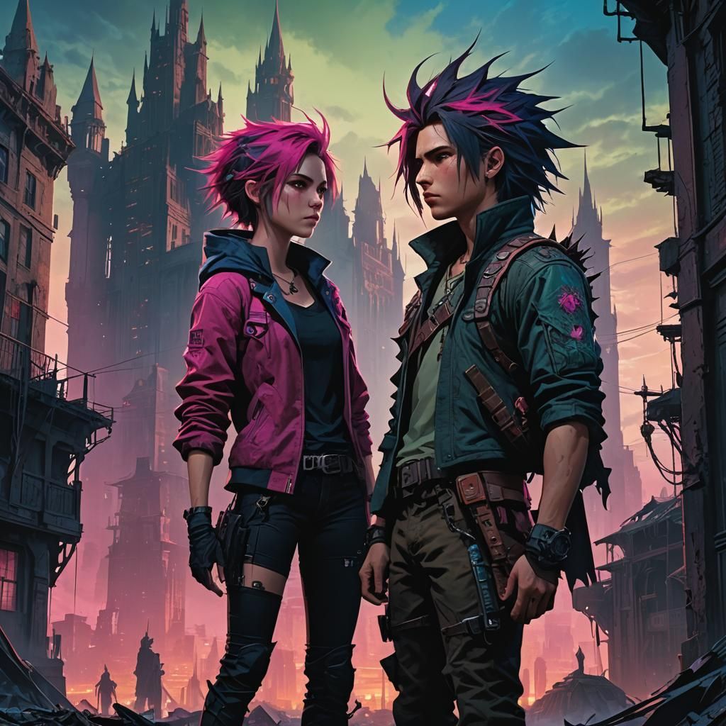 Post-Apocalyptic Gothic Fantasy Cityscape